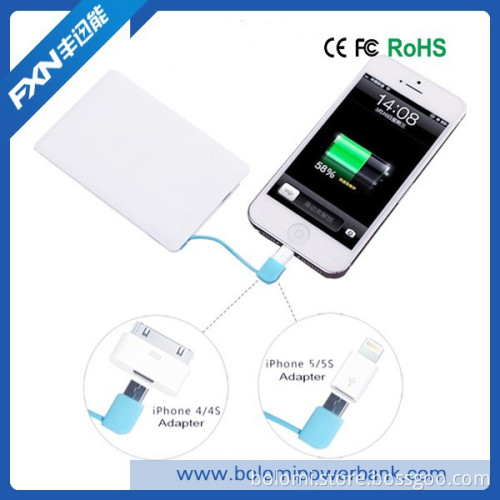 Customize portable battery charger mini power bank 2500mah usb powerbank for iphone 6 6S